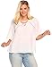 Zeagoo Plus Size Women's Loose Casual Blouse Cross Strap Chiffon T-shirt