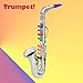 Play & Grow Set of 3 Toy Trumpet, Saxophone, and Clarinet Toy Musical Instrument for Kids and Toddlers