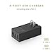 Native Union SMART 4 Charger - 4-Port USB Foldable Wall Charger (Including One USB-C Port) - Quick Charging for iPhone, iPad, Smartphones and Tablets (Slate)