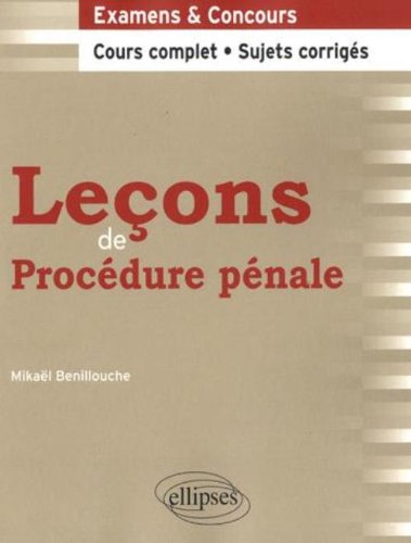 Leçons de procédure pénale