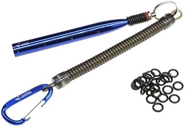 Wacky Worm Rig Tool w/ 45Pcs Orings fits Senko &amp; StickBaits Includes Lanyard and laser 3 inch Ruler