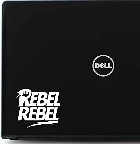 Aftermarket Graphics - 2x Qty Rebel Rebel Bowie for laptop / car / guitar Vinyl Decal Sticker (WHITE)