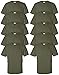 Gildan mens Ultra Cotton 6 oz. T-Shirt(G200)-MILITARY GREEN-XL-10PK