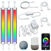 Smart Under Cabinet Lights,Color Changing & White Above Cabinet Lighting Plug In,RGB LED Light Bar for Kitchen,Room…