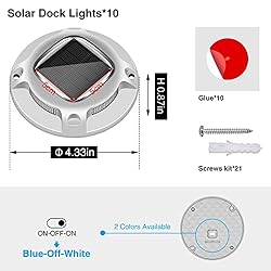 Solar Driveway Lights with 2 Color Modes, IP68