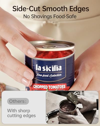 HouseSapp Rechargeable Electric Can Opener - Smooth Edge, One-Touch Automatic Can Opener for Seniors & Arthritis, Hands-Free Can Openers for Kitchen, Type-C Fast Charge, Compact Portable Can Openers