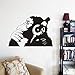 Banksy Vinyl Wall Decal Street Graffiti Monkey Wear Headphone Wall Art Sticker Bansky Chimp Listening to Music Earphone Graffiti Sticker Mural W-23 (Black, 57x83cm)