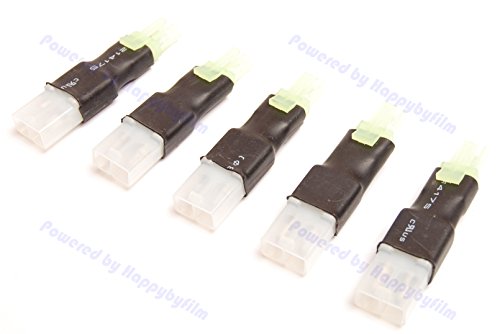 YIHANG Pack(5) New Male Mini-Tamiya to Female Tamiya Adapter Ultra Compact