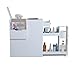Organizedlife Narrow Side Table with Paper Holder Organizer for Small Spaces,Freestanding Bathroom Cabinet, Without Assembly White