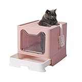 GENENIC Large Foldable Cat Litter Box Pan with
