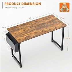 Sweetcrispy Computer Office Desk 63 Inch Student