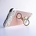 Galaxy J6 2018 Mirror Case for Women, DMaos Sparkly Diamond with Ring Kickstand Soft Cover, Cute for Samsung Ultra Thin Case with Stand Holder, Colorful Rhinestone Slim (J6 2018, Rose Gold)