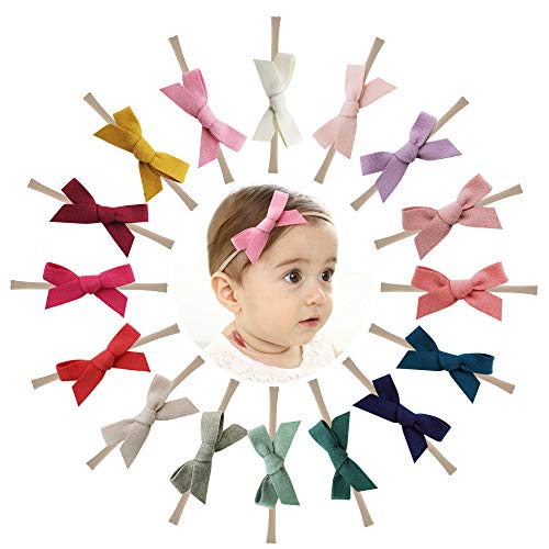 image for Baby Nylon Headbands Hairbands Hair Bow Elastics for Baby Girls Newbor