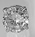 IDS Home Bling Men 8mm White Gold Plated CZ Earrings