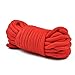 Soft Shibari Bondage Rope, Skin Friendly Thick Soft Cotton BDSM Rope | Black Red 3 x PC 96 Feet