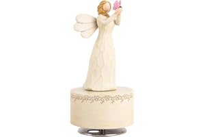 YT3 Studio Angel Music Box, Sculpted Hand-Painted Musical Figure Gifts Butterfly Music Box Guardian Angel Figurine for Daughter Women Birthday Anniversary, Play You are My Sunshine