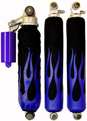 Moto Gear Graphics Shock Cover Compatible With Yamaha Raptor 350 Blue Flame Shock Covers #MGGSL04899