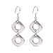 Alicenter(TM) Women 925 Sterling Silver Geometry Square Dangle Earrings Charm Jewelry