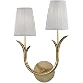 Hudson Valley Lighting Deering - Two Light Left Wall Sconce - 11 Inches Wide by 17.75 Inches High-Aged Brass Finish