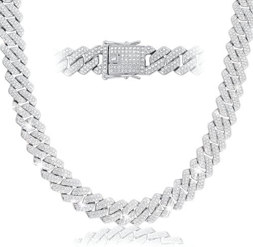 HIP HOP JEWELRY RAPPER STYLE ICED SILVER PLATED CACTUS CROSS