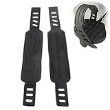 CAMTOA Bike Pro Foot Strap Pedal Toe Strap Belt Bike MTB Cycling BMX Anti-Slip Pedals Double Velcro Pedal Toe Clips Straps Velcro Fixed Gear (1 Pair )
