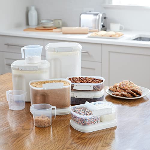 Sistema Flour and Sugar Storage Containers for Pantry with Lids and