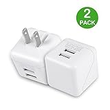 USB Wall Charger, Dual USB Charger, Celltronics 2Pack 5V/2.1A Quick Charger Portable Travel Charger with Foldable Plug for iPhone X / 8 / 7 / 6s / 6 Plus, iPad Pro / Air 2 / mini 4, Samsung S5 More