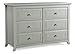 Graco Kendall 6 Drawer Double Dresser, Pebble Gray Kids Bedroom Dresser with 3 Drawers, Wood & Composite Construction, Ideal for Nursery, Toddlers Room, Kids Room