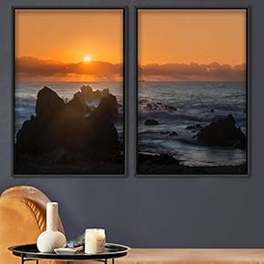 signwin 2 Piece Framed Canvas Wall Art Skyline...