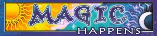 Magic Happens – Bumper Sticker / Decal (2.75" X 11")