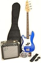 SX Ursa 1 JR EB Blue Left Handed 3/4 Size Bass Guitar Package w/Free Amp Bag, Strap and Instructional DVD

