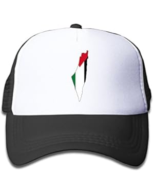 Funny Flag Map Of Palestine Children Kids Nylon Adjustable Baseball Cap One Size Fits Most