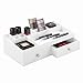 InterDesign 2 Drawer Cosmetic Organizer for Vanity Cabinet to Hold Makeup, Beauty Products - White