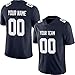 Pullonsy Navy Custom Football Jerseys for Men Women Youth Embroidered Names and Numbers S-8XL Design Your Own