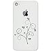 Pretty Floral Branch Vinyl Cell Phone Decal for Smartphone (White 2