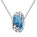 Murano Glass Beads Authentic 925 Sterling Silver Charms Core Faceted Christmas Snowflake Flower Star Glass Charms Bracelet for Women Pandora Bracelet (Blue Snowflakes Charm)