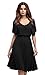 LouKeith Women Plus Size Casual V Neck Short Cap Sleeve Slim Tunic Flare Dress