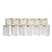 Haute Soiree - 12 pack - Medium Sized Gift Bags Set with Ribbon Handles - 6 Gold and 6 Silver Polka Dot Bags Perfect for Weddings, Birthday and Holiday Presents
