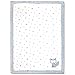 Wendy Bellissimo Super Soft Plush Baby Blanket - Cute Fox Baby Blanket from The Hudson Collection in White & Grey (30x40)