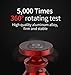 MCDODO Upgraded Strong Magnetic Car Mount Air Vent Phone Holder 360° Rotation GPS Aluminium Universal for Smartphones and Mini Tablets (Black)