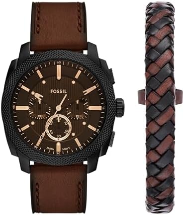Amazon.com: Fossil Machine Watch and Bracelet Box Set - FS5251SET