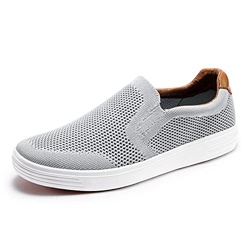 konhill Men's Slip on Sneaker Knit Walking Loafers Memory Foam