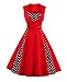 KILLREAL Women's Polka Dot Retro Vintage Style Cocktail Party Swing Dresses
