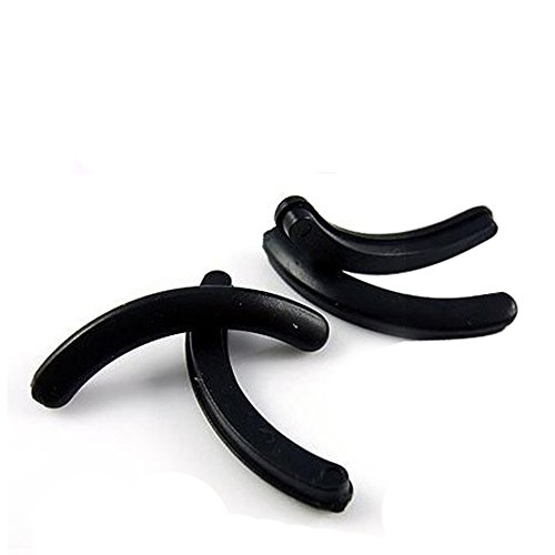 5PCS/18PCS Silicone Replacement Cushion Eyelash Curler Rubber Refills Pad Makeup Tool for Most Eyelash Curler (Black(5PCS))