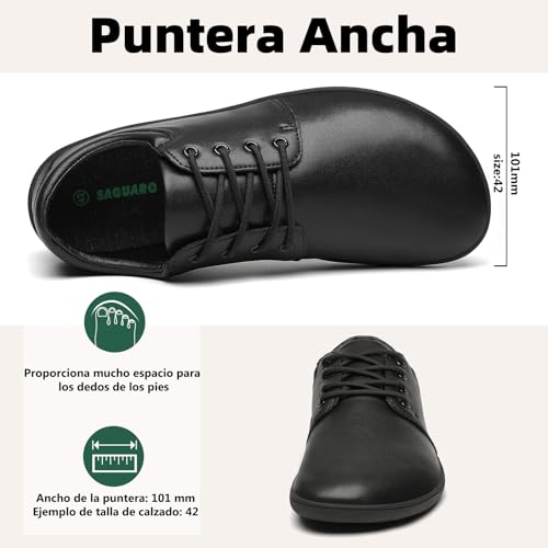 SAGUARO Barefoot Men's Minimalist Shoes - with Wide Toe, Noble II, Size 36-48