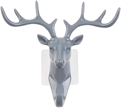 Amazon Xf フック パンチフリー接着剤かわいいフック韓国のハンガー漫画の鹿の頭 16 5x18 5cm 衣類およびワードローブ収納 Color C キッチンツールフック オンライン通販