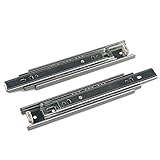Drawer Slides, URBEST 8 inch Full Extension 3 Section Ball Bearing Side Mounted Drawer Slider for Cabinet Kitchen, 2Pcs (2Pcs 8 inch)