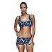 Lover-Beauty Women's Push Up Tankini With Panty Two Pieces Swimsuit Set