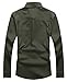 FRTCV Men's Button Down Shirt Causal Cotton Long Sleeve Dress Shirts Army Green Tag 4XL/US L