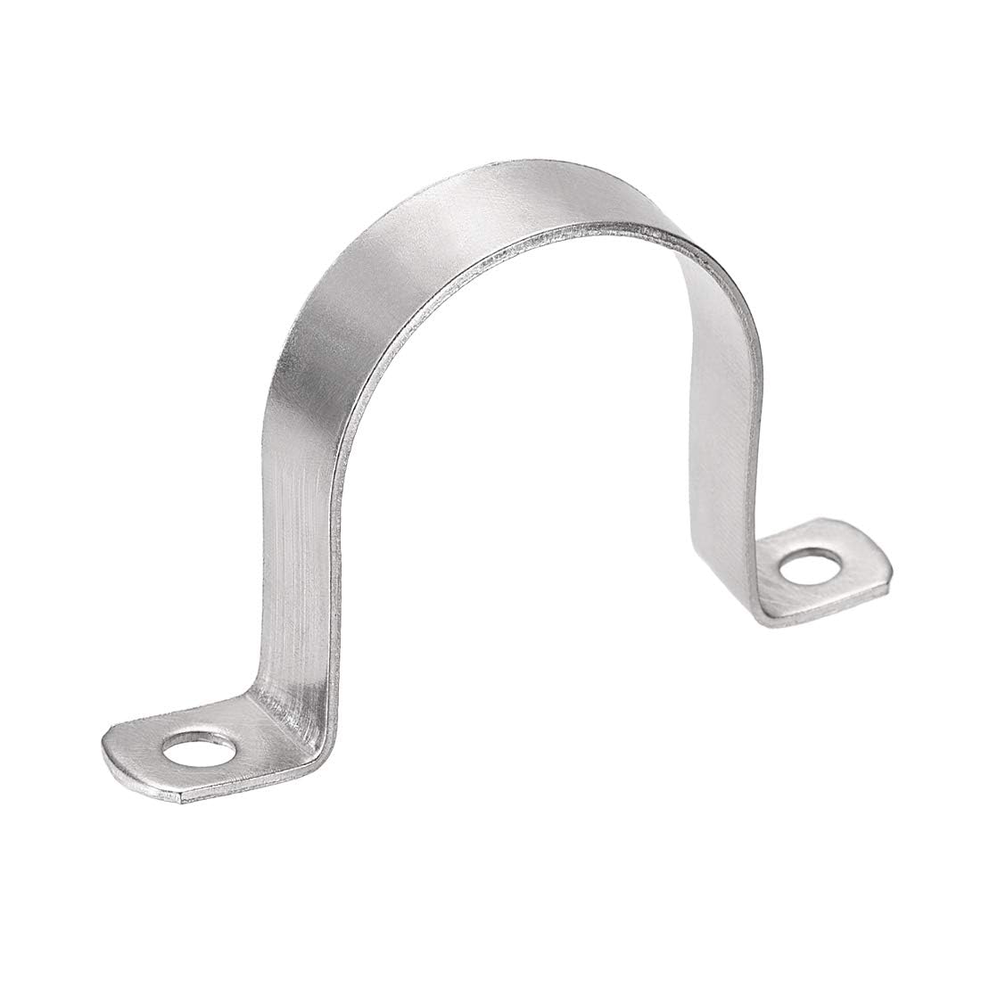 TA-VIGOR 2Pcs Rigid Pipe Straps, 63mm 2 Holes Stainless Steel Tension Tube Clip Clamp, Heavy Duty Conduit Clamps for Pipe Tube Wire Fixing, Laying Plumbing, Electricity, Exhaust